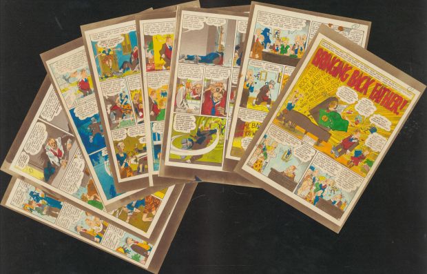 Elder-MAD #17, BRINGING BACK FATHER, 8pg Silver Print Color Guide (1954) | Russ Cochran