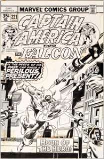 Gil Kane and Tony DeZuniga Captain America #221 Cover Original Art (Marvel, 1978). A perfect representation -
