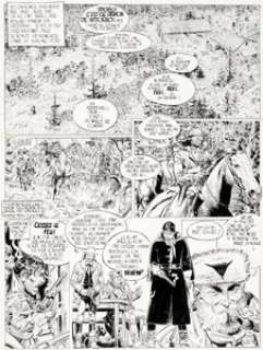 Moebius (as Jean Giraud) Lt. Blueberry Story Page 26 Original Art (undated). From the original French - | Heritage