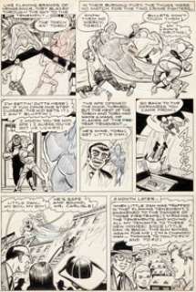 Dick Ayers and Carl Burgos Human Torch #36 Story Page 6 Original Art (Atlas/Marvel, 1954).  The last page of the -