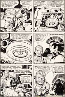 Jack Kirby and D. Bruce Berry OMAC #2 Page 7 Original Art (DC, 1974)....