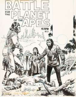 Ernie Chan (attributed), and Nestor Redondo (attributed) Battle for the Planet of the Apes [Book and Record Set] #... (Total: 21 Original Art)
