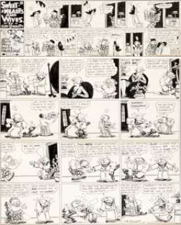 Cliff Sterrett Polly and Her Pals and Sweethearts and Wives Sunday Comic Strip Original Art dated 6-8-...