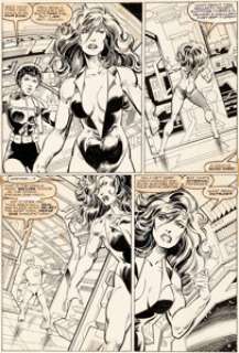 John Byrne and Kim DeMulder Marvel Graphic Novel #18 The Sensational She-Hulk Story Page 50 Original Art (Marvel, ...