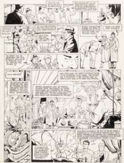  - Olivier Roman Harry Dickson Tome 6 : La Terreur jaune Planche originale de la page 8 (Soleil, 2000)....