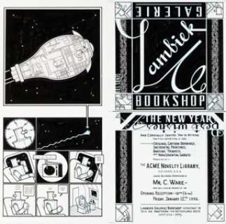 Chris Ware - Lambiek Galerie Exhibition Invitation Illustration Original Art (Lambiek Bookshop, 1996). The - | Heritage
