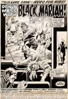 - George Tuska and Billy Graham Hero for Hire #5 Splash Page 1 Luke Cage/Power Man Original Art (Marvel, 1973)....
