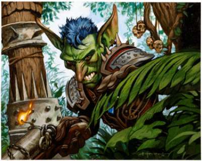  - Chris Moeller World of Warcraft: Worldbreaker Collectible Card Game Expansion "Frek Snipelix" Painting Original Ar...