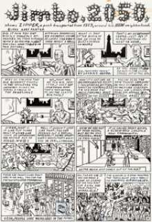 Gary Panter Jimbo, 2050 Complete 1-Page Story Original Art Group of 2 (1992).... (Total: 2 Original Art)