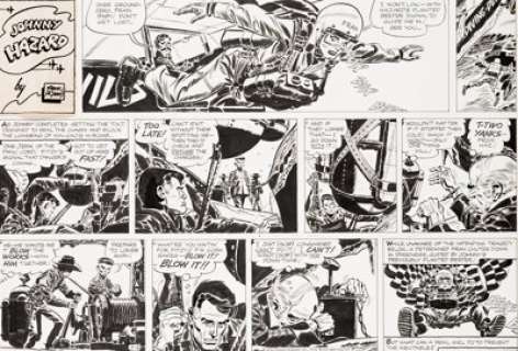 Frank Robbins Johnny Hazard Sunday Comic Strip Original Art dated 3-8-70 (King Features, 1970). Intrigue - | Heritage