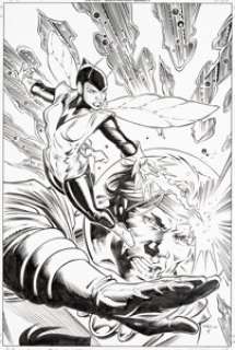Paul Pelletier and Tom Palmer Avengers vs. Atlas #2 Variant Cover and Preliminary Covers Original Art -