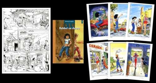 Bosschaert, Jan | Bosschaert, Jan - Originele pagina + luxe album + 6x ex-libris - Sam - Dubbel en dwars - (2022) | Catawiki