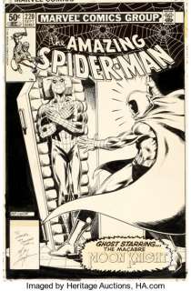 Bob Layton Amazing Spider-Man #220 Cover Moon Knight Original Art (Marvel, 1981). Marvel’s own - | Heritage