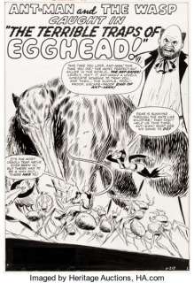 Don Heck Tales to Astonish #45 Splash Page 1 Original Art (Marvel, 1963). Incredible early Ant-Man and -