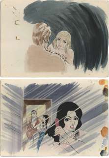 Saito Pro Hand-Drawn Color Manuscript "Golgo 13" 2 Sheets