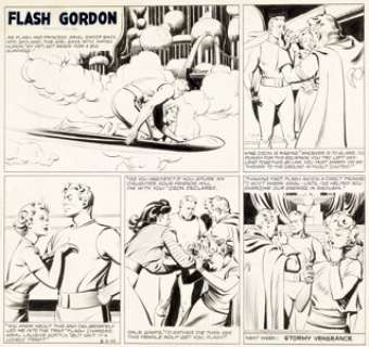 Austin Briggs Flash Gordon Sunday Comic Strip Original Art, dated 8-5-45 (King Features Syndicate, 1945)....