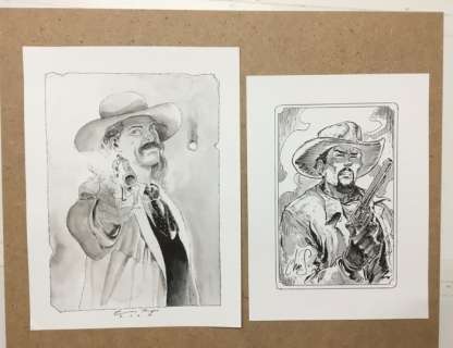 Bufi, Ennio / Regnault, Chris | Bufi, Ennio / Regnault, Chris - 2x Dessin original - La Véritable histoire du Far West - Jesse James & Wild Bill Hickok - (2022) | Catawiki