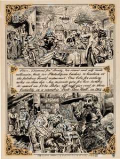 S. Clay Wilson and Justin Green - National Lampoon V1#69 Complete 1-Page Story " Diamond Jim Brady" Original Art (National Lampoon, 1975).