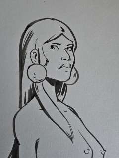 Fernandez Cédric | Cédric Fernandez - Dessin original - Érotique "Cortès" - Page volante - Exemplaire unique - (2022) | Catawiki