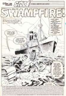 Marie Severin and Andy Mushynsky G.I. Joe, A Real American Hero #28 Splash Page 1 Original A...