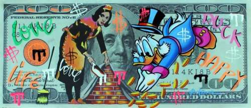 Gabriel Brisan | Uncle Scrooge - What’s Happiness? - Original Artwork - 70 x 30 cm | Catawiki