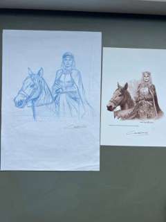 Calderon, Jaime | Calderon, Jaime - Originele schetstekening + ex-libris - Isabelle | Catawiki