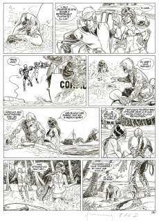 Hermann | Bernard Prince, La passagère, planche originale à l’encre de chine pour une histoire courte publiée dans le journal Tintin en 1970. | Septimus