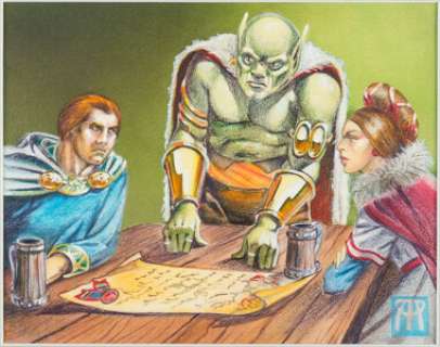 Melissa Benson Magic: The Gathering Homelands "Truce" Card Painting Original Art (Wizards of the Coast, 1995). ... | Heritage