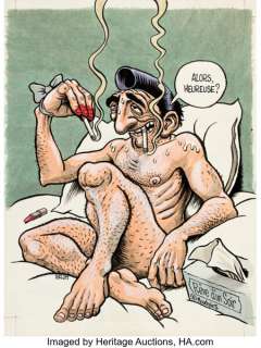 RELOM (Olivier Morel) Fluide Glacial #349 Cover Original Art (Audie/Fluide Glacial, 2005)....