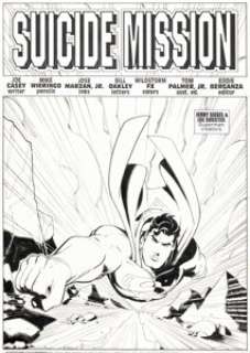 Wieringo, Mike - Mike Wieringo and Jose Marzan Jr. Adventures of Superman #593 Splash Page 4 Original Art (DC, 2001)....