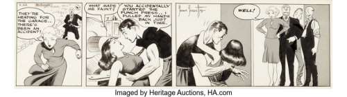 Frazetta, Frank - Frank Frazetta Johnny Comet Daily Comic Strip Original Art dated 5-22-52 (McNaught Syndicate, 1952)....