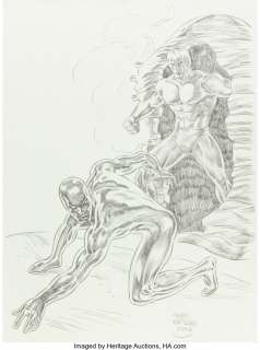 Thomas Frisano Silver Surfer Illustration Original Art (2006)....