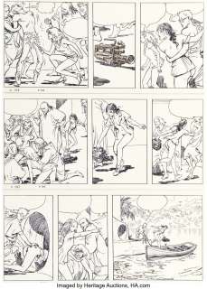 Manara, Milo - Milo Manara Le Déclic #3 Story Page 36 Original Art (L‘Écho des Savanes/Albin Michel, 1994).... (Total: 3 Original Art)