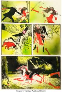 Sienkiewicz, Bill - Bill Sienkiewicz Elektra: Assassin #8 Splash Page 29 Original Art (Marvel, 1987)....