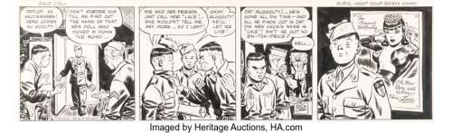 Caniff, Milton | Milton Caniff Male Call Daily Comic Strip Original Art dated 2-7-43 (US Military, 1943).... | Heritage
