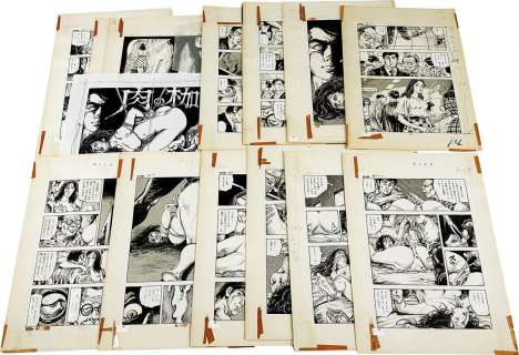 Shiro Kasama Hand-Drawn Manuscript"Meat Shackles" 28 pages in total | Mandarake (Big Web)