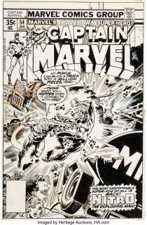 Pollard, Keith - Keith Pollard Captain Marvel #54 Cover Original Art (Marvel, 1978)....