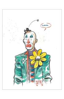 Tyler Crook | Clown - Watercolor Illustration | Tyler Crook