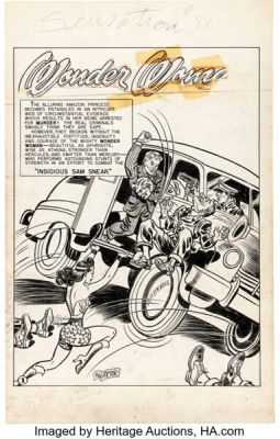 H.G. Peter, Sensation Comics Unpublished Wonder Woman Story Page Original Art (DC, ca. 1948). | Heritage