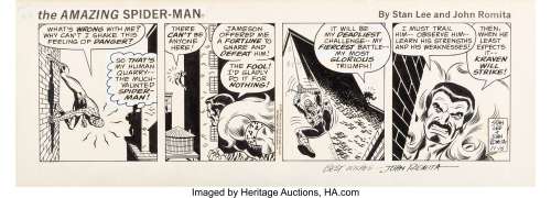 Romita Sr., John - John Romita Sr. The Amazing Spider-Man Kraven the Hunter Comic Strip Original Art dated 11-16-77 (Marvel, 1977)....