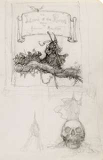 Frazetta, Frank - Frank Frazetta Lord of the Rings Portfolio Preliminary Sketch Original Art (Middle Earth, 1975)....