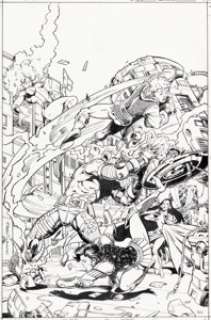 Grummett, Tom | Tom Grummett and George Pérez New Titans #58 Cover Original Art (DC, 1989).... | Heritage