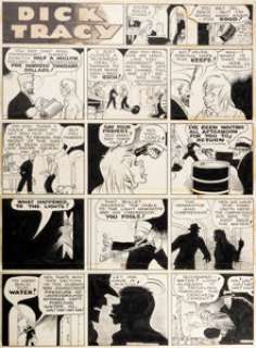 Gould, Chester - Chester Gould Dick Tracy Sunday Comic Strip Original Art dated 9-1-40 (Chicago Tribune Syndicate, 1940)....