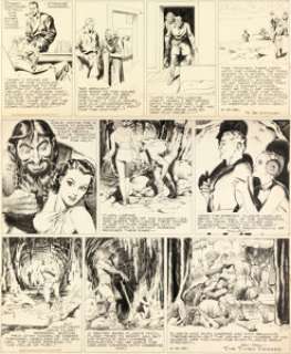 Raymond, Alex - Alex Raymond Flash Gordon/Jungle Jim Sunday Comic Strip Original Art dated 6-18-39 (King Features Syndicate, 1939)... (Total: 2 Items)