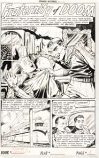 Webb, Robert - Robert Webb and S.M. Iger Studio Strange Mysteries #13 Complete 7-Page Story "Fraternity of Doom" Original Art (Su... (Total: 7 Original Art)