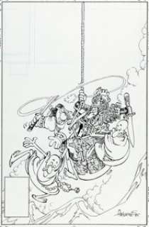 Aragonés, Sergio - Sergio Aragonés Groo the Wanderer #15 Cover Original Art (Marvel/Epic, 1986)....