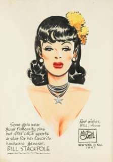 Caniff, Milton - Milton Caniff Miss Lace/Male Call Painting Original Art (1947)....