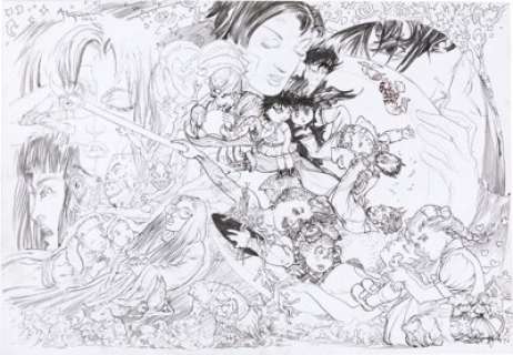 Kaluta, Michael | Michael Kaluta The Sandman: Book Three Deluxe Edition Hardcover Wraparound Cover Original Art (DC, 2021).... | Heritage