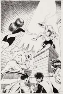 Ciro (Cyrus) Tota Titans #160 Excalibur Cover Original Art (Semic, 1992). ...