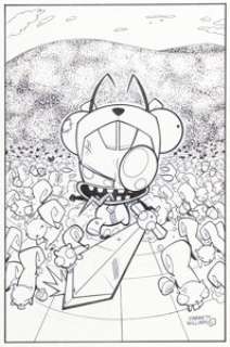 Jarrett Williams Invader Zim #25 Variant Cover Original Art (Oni Press, 2017)....